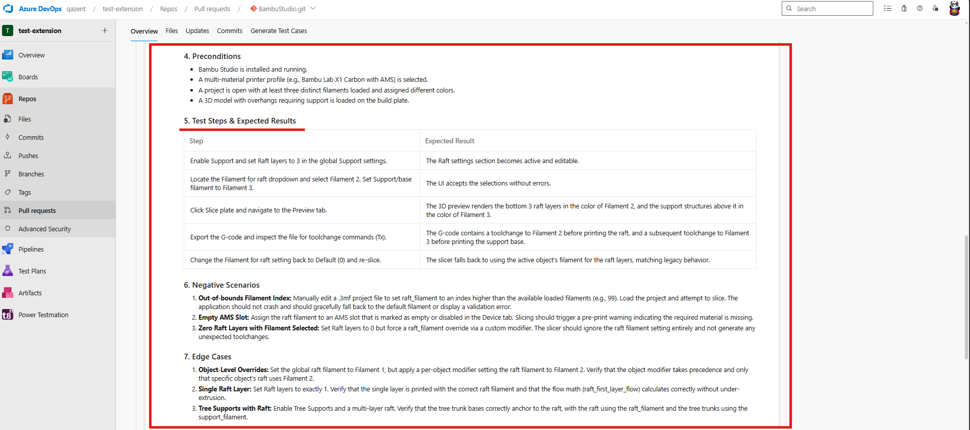 Generated PR comment summary